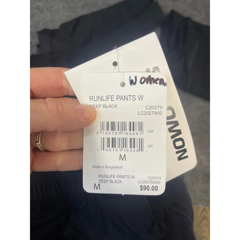 Salomon Runlife Pants Womens M Deep Black New Technical Running Hiking Climbing‎